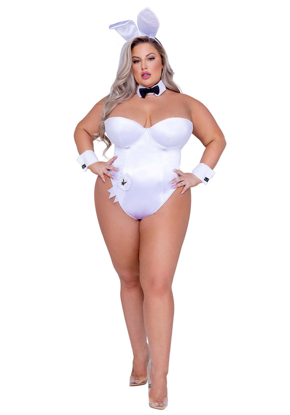 Playboy Plus Size White Bunny Women's Costume