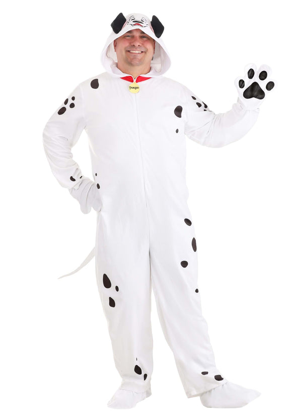 Plus Size Adult 101 Dalmatians Pongo Costume Onesie