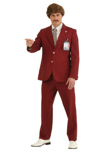 Plus Size Authentic Ron Burgundy Suit Costume 2X