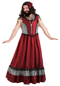 Men's Bearded Woman Plus Size Costume
