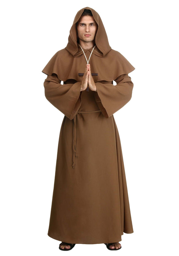 Plus Size Brown Monk Robe 2X Costume