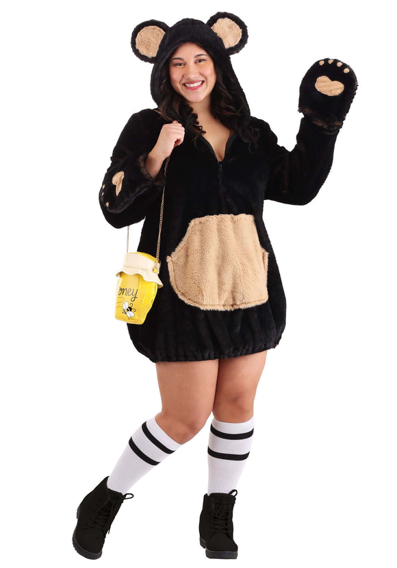 Women's Plus Size Cozy Brown Bear Costume