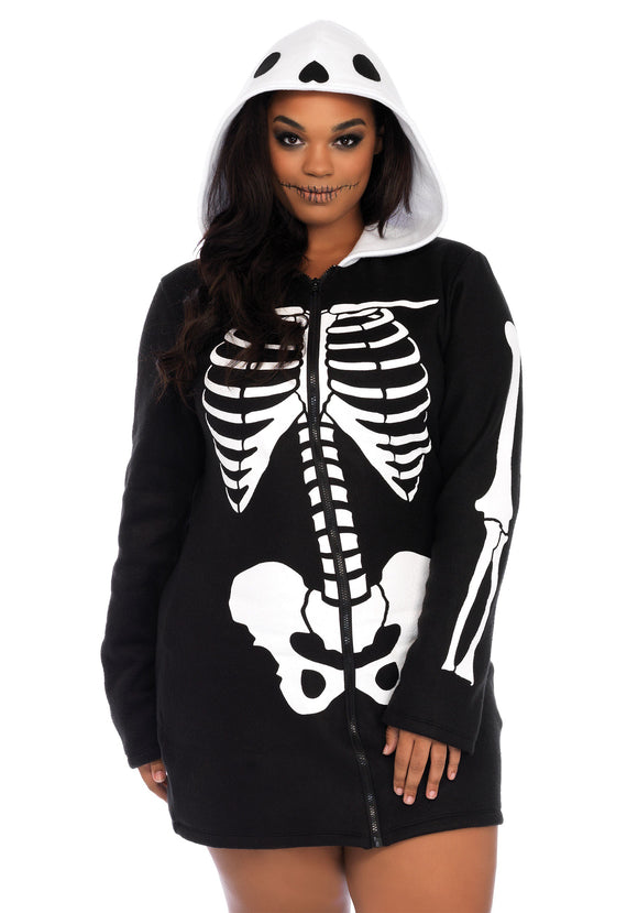 Plus Size Cozy Skeleton Costume for Women 1X/2X 3X/4X