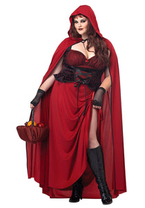 Dark Red Riding Hood Plus Size Costume