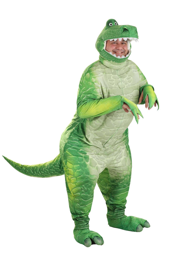 Plus Size Deluxe Toy Story Rex Costume for Adults