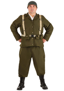 Deluxe Plus Size WW2 Soldier Costume