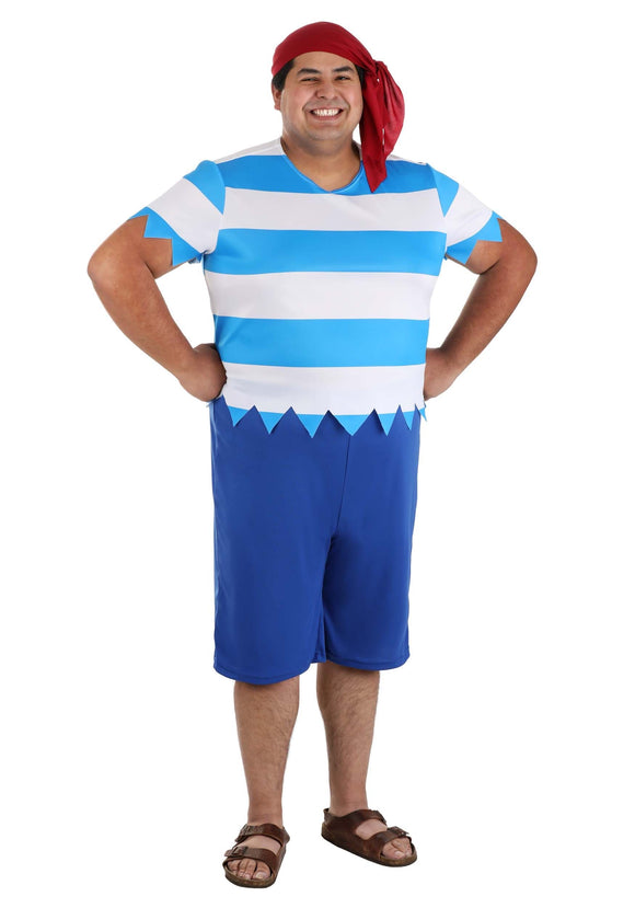 Plus Size First Mate Men's Costume