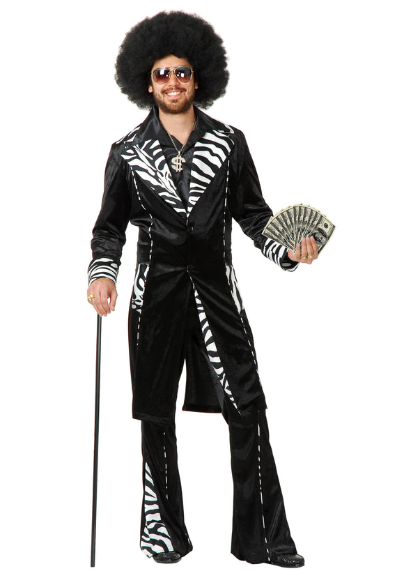 Men's Plus Size Mac Daddy Pimp Costume