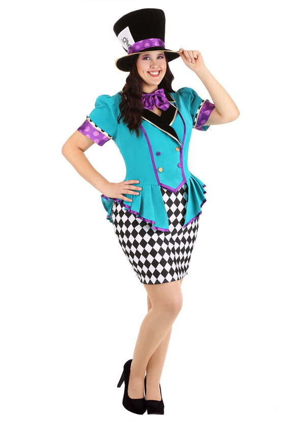 Plus Size Marvelously Mad Hatter Costume for Women