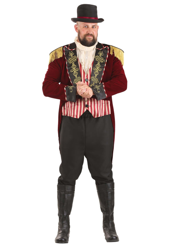 Men's Plus Size Scary Ringmaster Costume