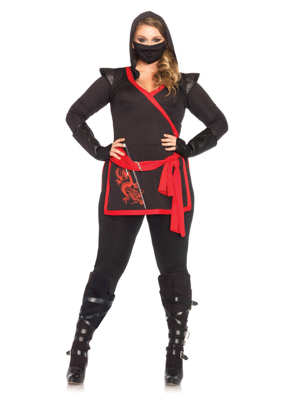 Plus Size Ninja Assassin Costume 1X/2X 3X/4X