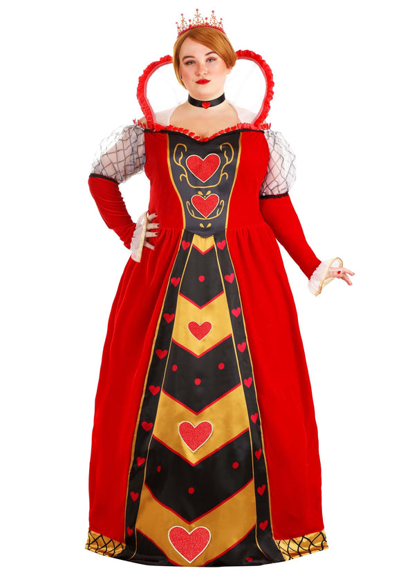 Premium Queen of Hearts Plus Size Costume