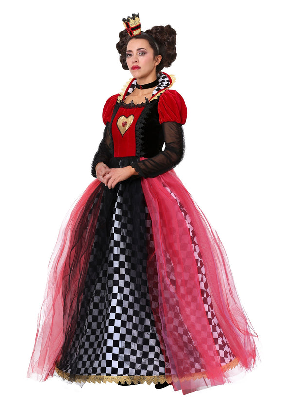 Ravishing Queen of Hearts Costume for Plus Size Women 1X 2X