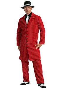 Plus Size Red Gangster Zoot Suit Costume