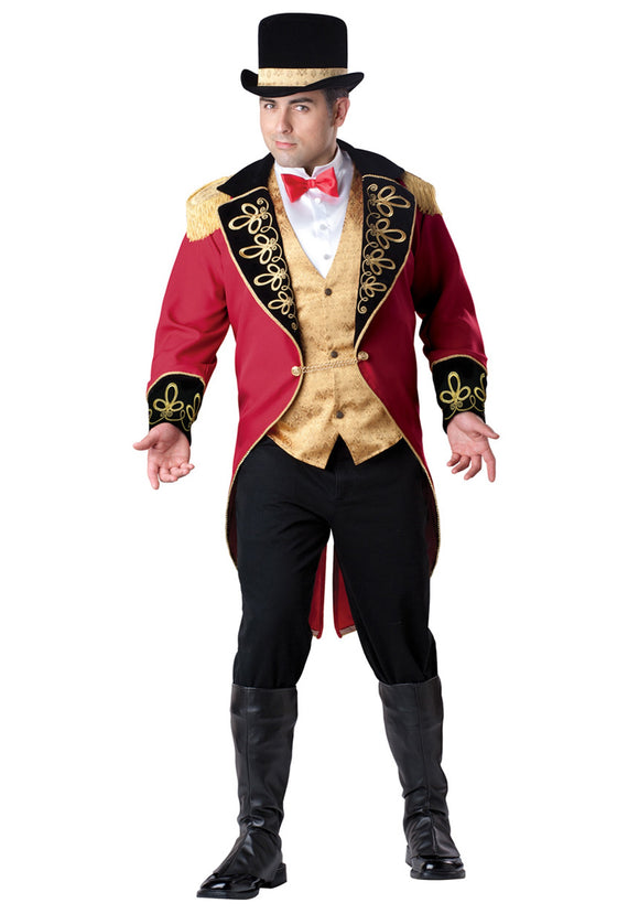 Plus Size Ring Master Costume for Men