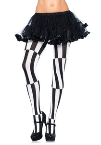 Plus Size Striped Optical Illusion Tights