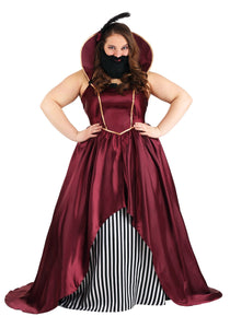 Plus Size Women's Bearded Lady Circus Costume