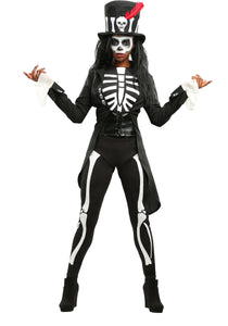 Women's Plus Size Voodoo Skeleton Costume