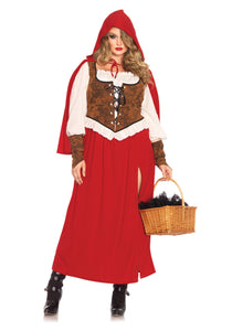 Plus Size Woodland Red Riding Hood Costume 1X/2X 3X/4X