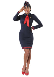 Workin' The Skies Flight Attendant Plus Size Costume