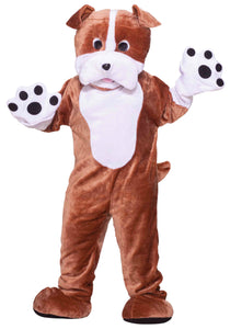 Plush Bulldog Mascot Costume