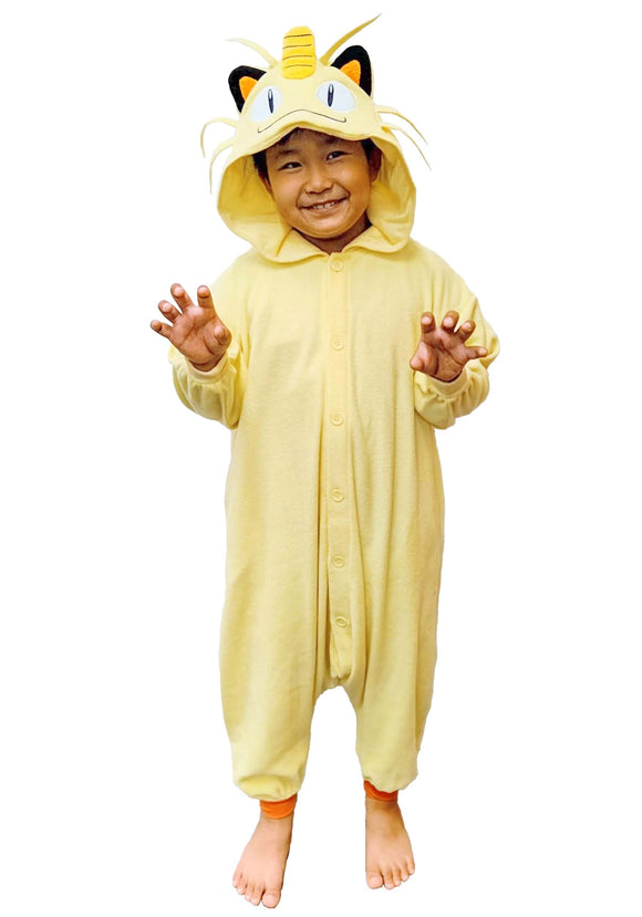 Kid's Pokemon Meowth Kigurumi Costume