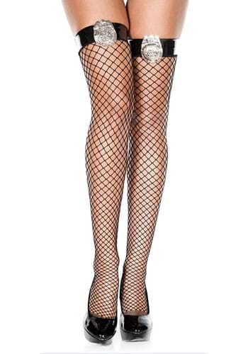 Police Badge Thigh Highs Stockings