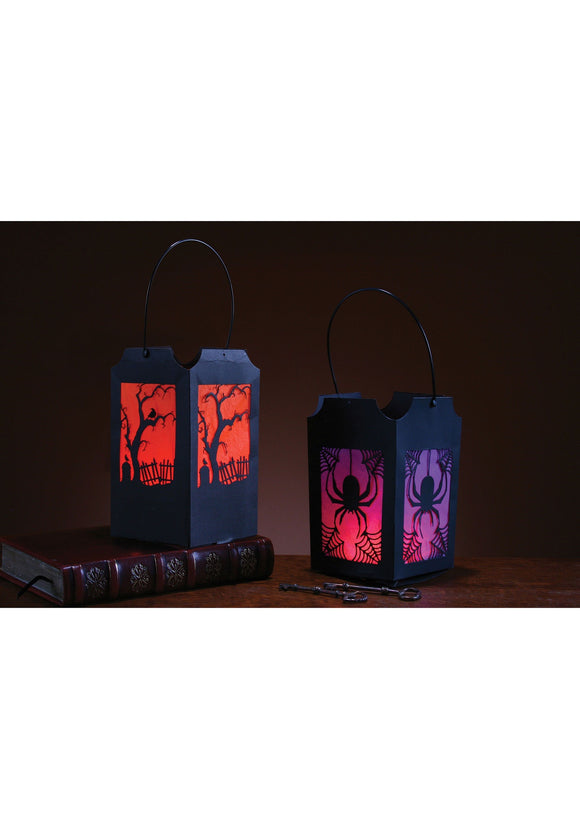 Purple & Orange Pop-Open Lantern Set