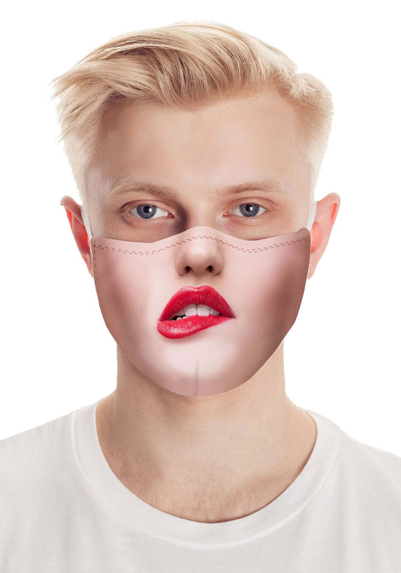 Pouty Lips Realistic Face Mask