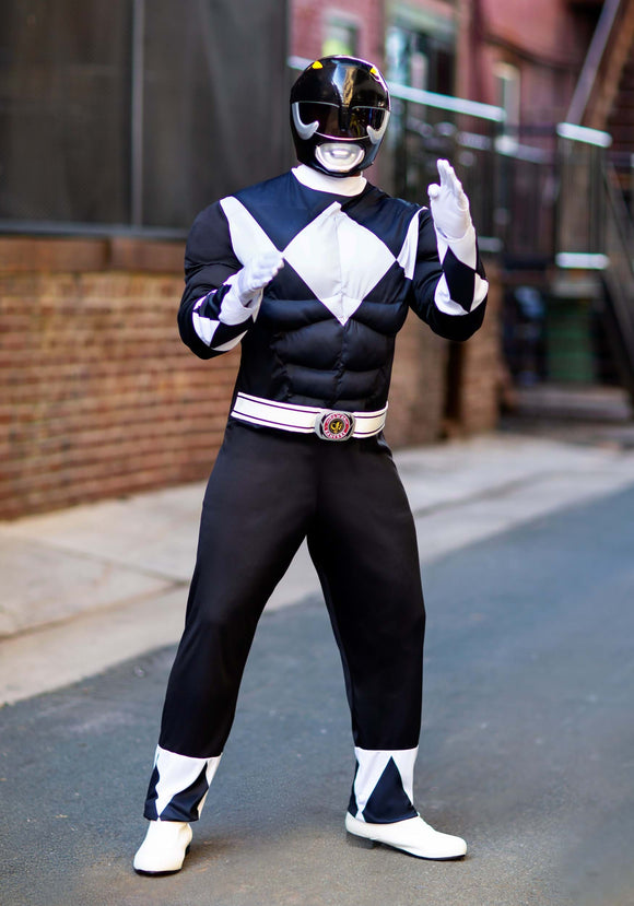 Men's Power Rangers Black Ranger Muscle Costume