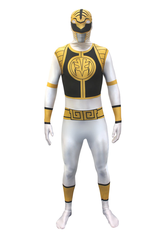 Power Rangers: Men's White Ranger Morphsuit Costume