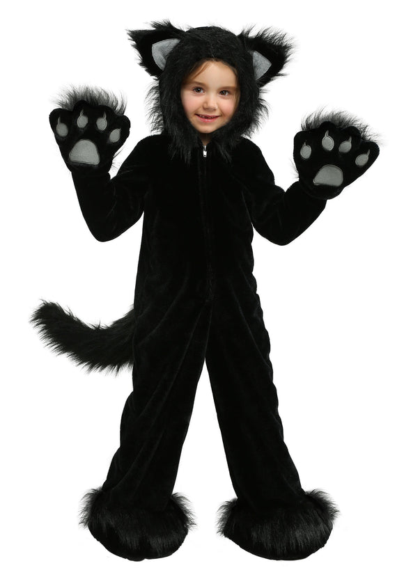Premium Black Cat Costume for Children