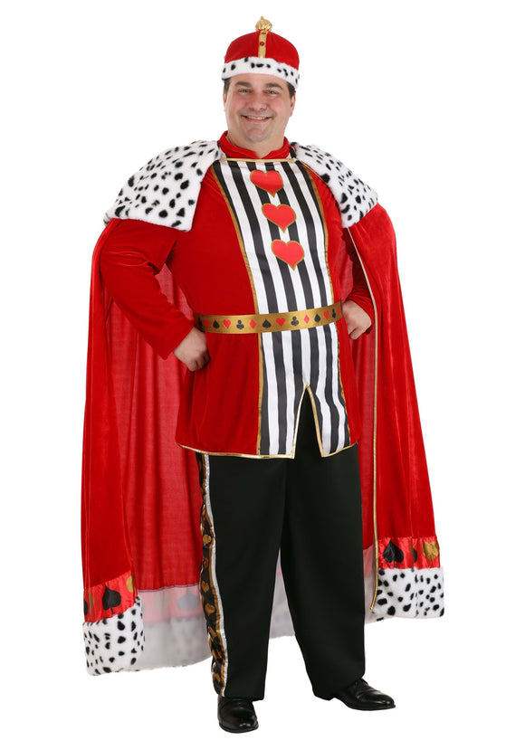Premium Plus Size King of Hearts Costume