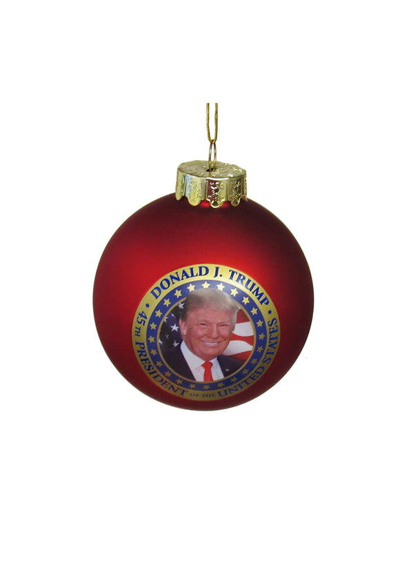 Glass Ball Ornament of President Donald Trump