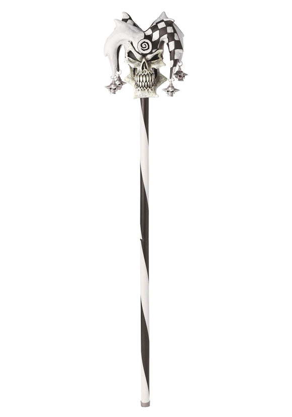 Psycho Jester Black & White Cane