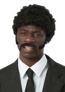 Adult Pulp Fiction Jules Winnfield Wig and Facial Hair Set