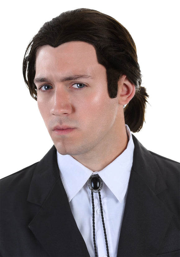 Pulp Fiction Vincent Vega Wig and Bolo Tie Set