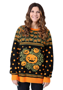 Pumpkin Patch Halloween Sweater for Adults
