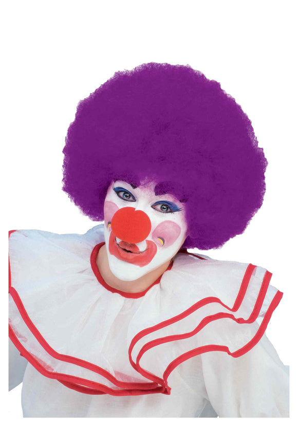 Purple Afro Clown Wig