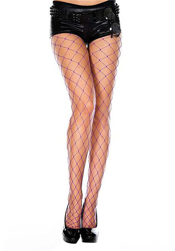 Women's Purple Fence Net Tights