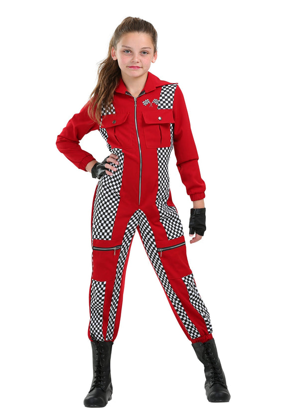 Racer Jumpsuit Costume for Girls
