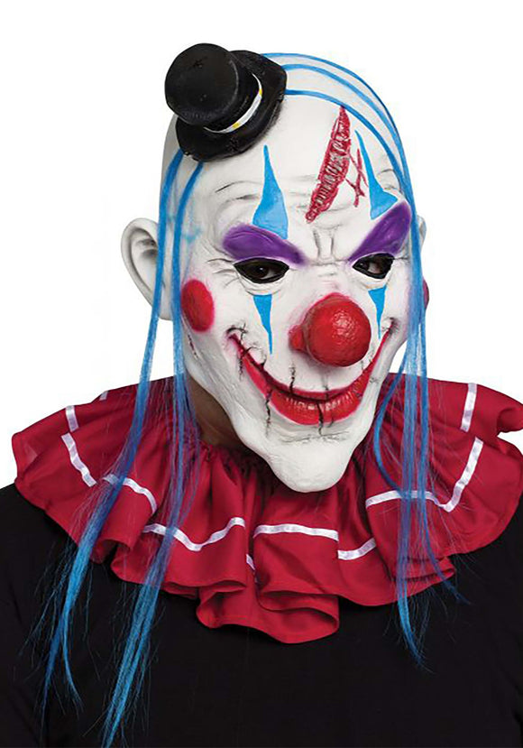 Adult Blue and Red Evil Clown Mask