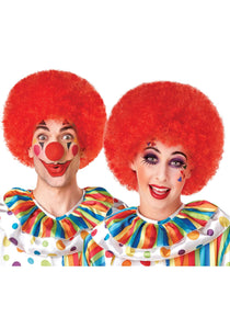 Round Red Clown Wig