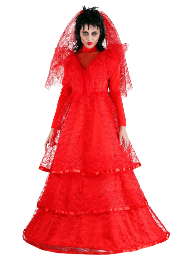 Red Gothic Wedding Dress Costume