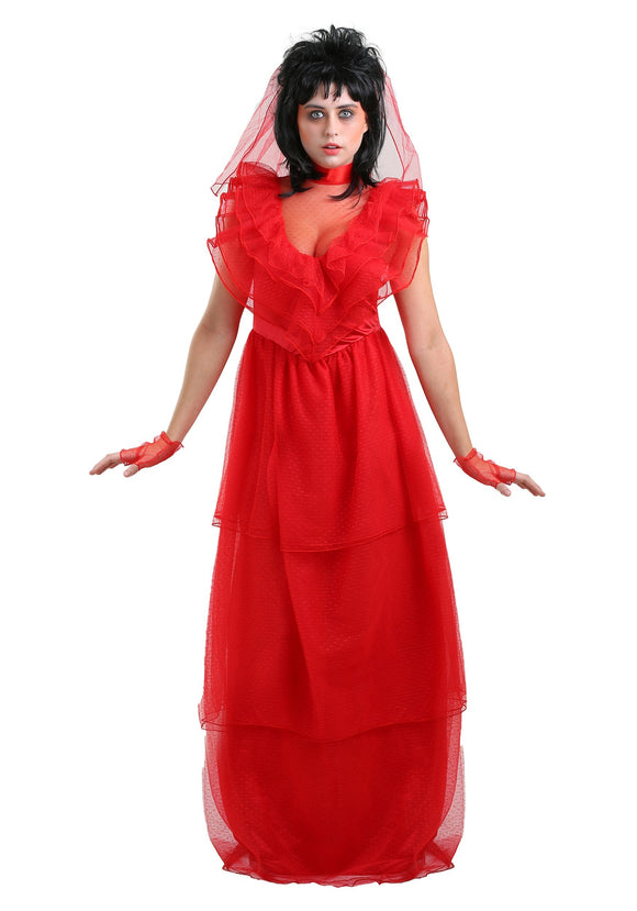 Red Gothic Wedding Dress Costume for Women