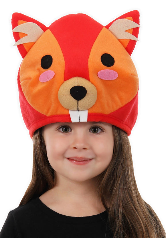 Quirky Kawaii Red Squirrel Hat