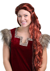 Red Viking Wig for Women