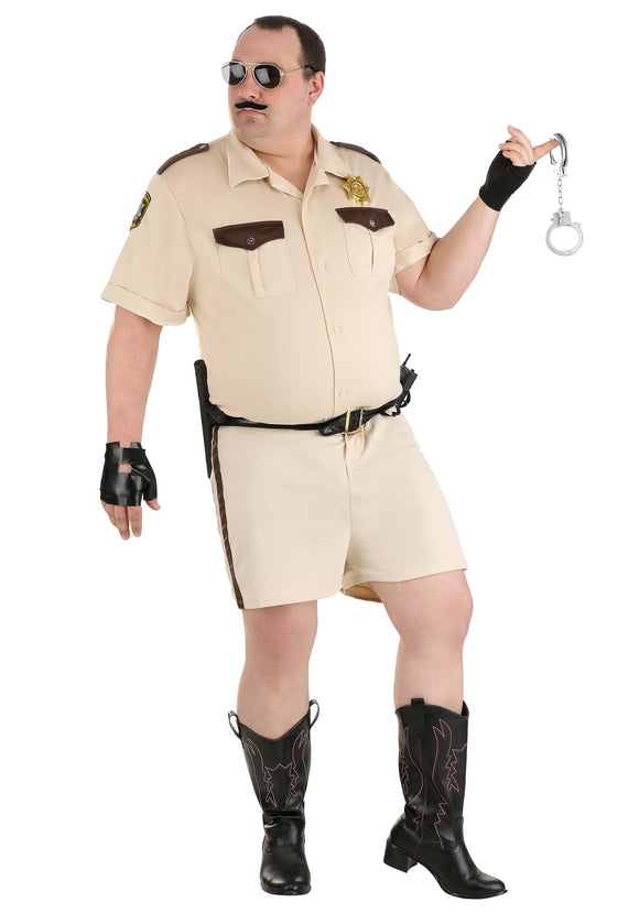 Adult Reno 911 Deluxe Plus Size Lt. Dangle Costume