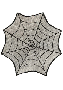 Round Spider Web Table Cover Halloween Decoration