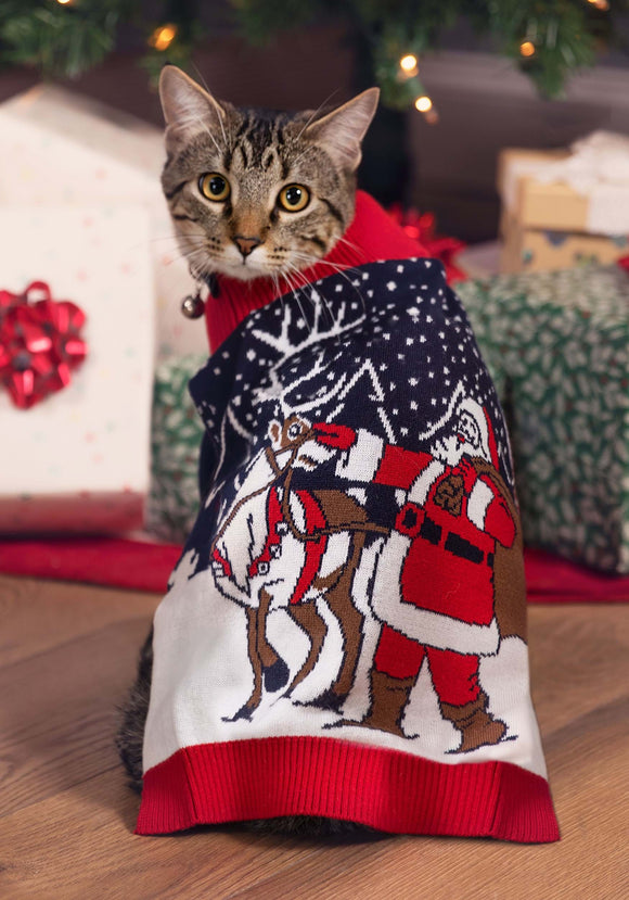 Santa and Reindeer Sweater for Dogs